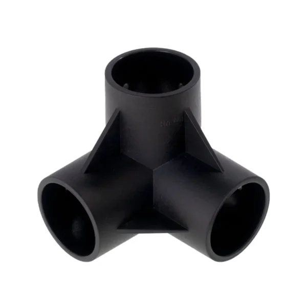 38.1mm GFRP(Nylon6+GF30%) 三方エルボ ジョイント Pony-003